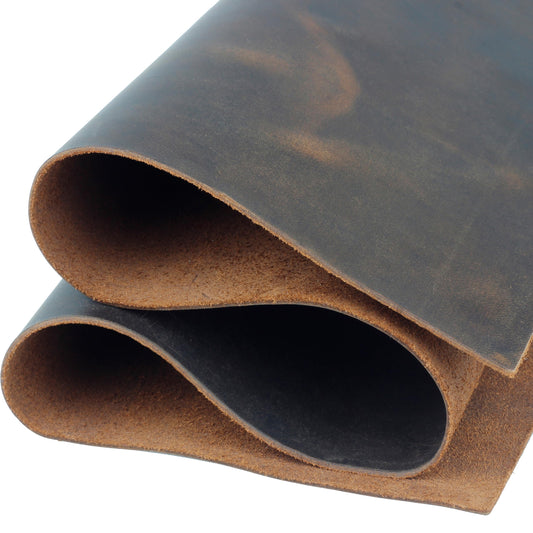 Toprank Genuine Leather Sheets for Crafts 24''X12'' Precut Full Grain Leather Tooling Leather (1.6mm) Cowhide Leather Pieces Square, Tan