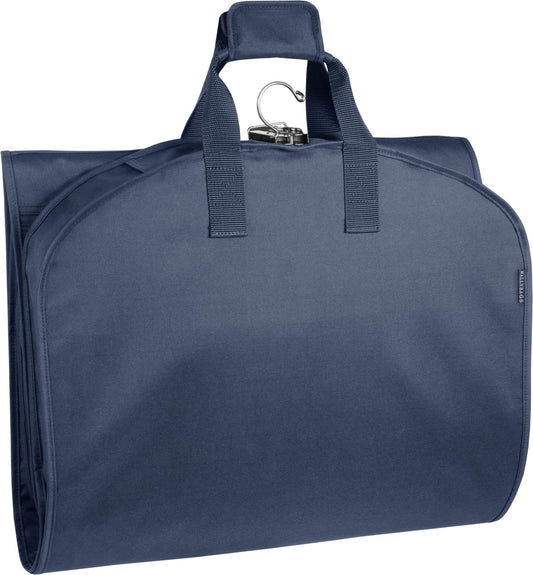 WallyBags® 60" Premium Carry-On Tri-Fold Travel Garment Bag with Exterior Pocket, Perfect for Dresses and Longer Clothes