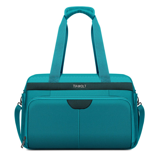 TIAWOLT Carry-On Luggage Travel Duffle Bag Carry on Duffle Airline Approved Expandable Travel Duffle, Weekender Bag for Men and Women with Wet Pocket Large Compartment, Green