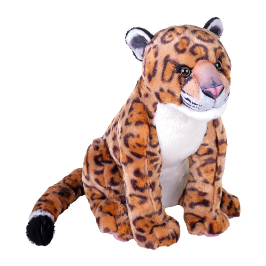 Wild Republic Artist Collection Jaguar, Stuffed Animal, 13 Inch, Plush Toy, Fill is Spun Recycled Water Bottles