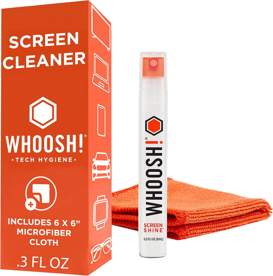 WHOOSH 0.3 oz ! Screen Shine Pocket fl Powerful Computer Screen Cleaner for Car, Laptop, Phone & Eyeglasses Streak-Free