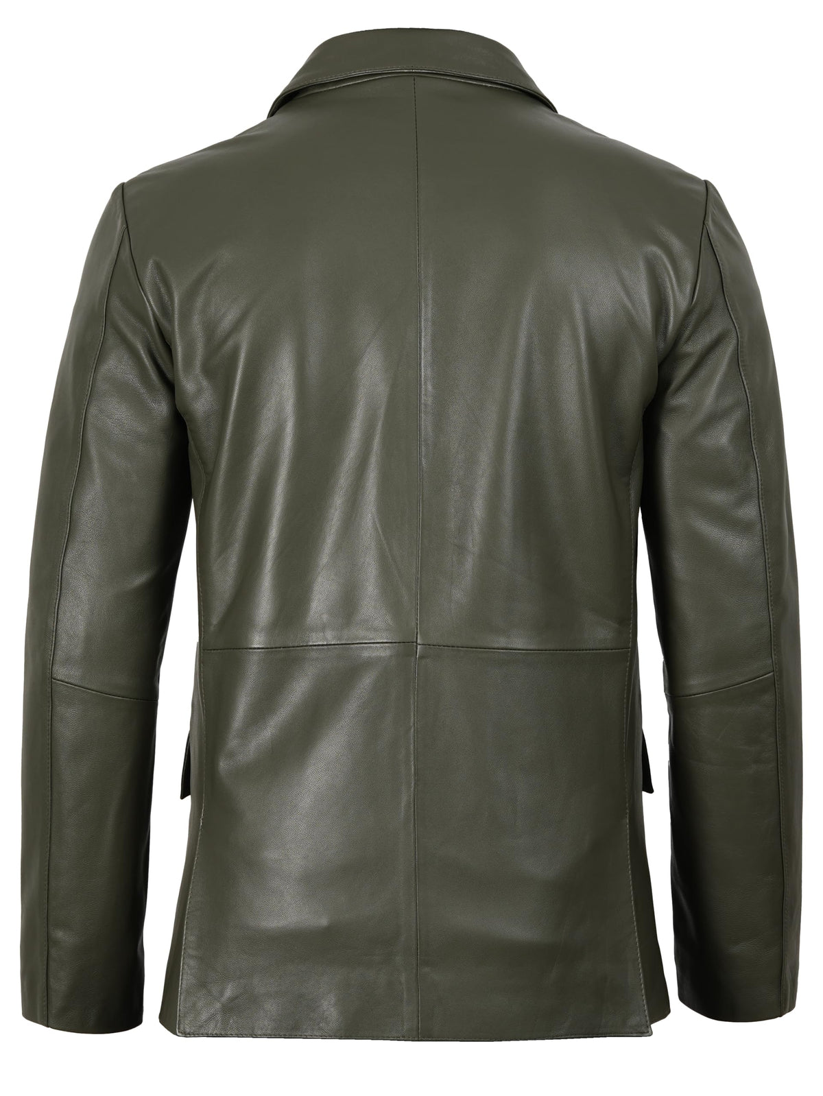 fjackets Lambskin Leather Jacket Classic Style Leather Blazer for Men Leather Coat For Men, 2 Button Blazer Olive Green| [1123805], XL