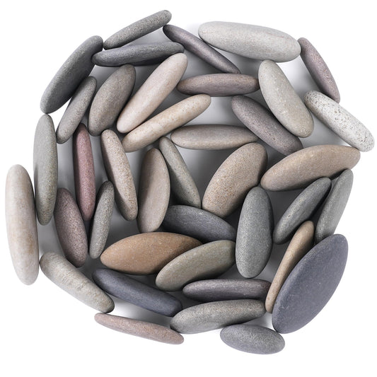 ROCART 12 PCS Large 3.35-4.15" Smooth Natural River Rocks for Painting, Flat Painting Rocks & Craft Stones for Arts, DIY Projects & Creative Studios
