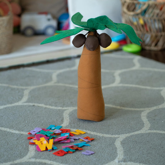 Constructive Playthings Chicka Chicka Boom Boom Childrens Book & Audiobook CD, Includes Alphabet and Tree Props, Attachable Felt Letters, Literacy Toddler Toys, 3 Years & older