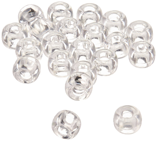 Darice Crystal Pony Beads – Great Craft Projects for All Ages – Bead Jewelry, Ornaments, Key Chains, Hair Beading – Round Plastic Bead With Center Hole, 9mm Diameter, 720 Beads Per Bag