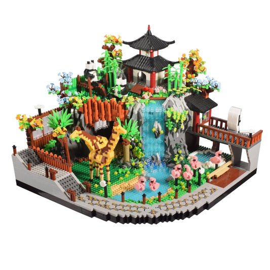 Zoo Micro Building Blocks Set with Giraffe Panda Flamingo 5000PCS for Adults or Teens Ages of 14+, Animals Park DIY Modle Kit in Living Room or Office Decorative Items, Collection Model for Lovers