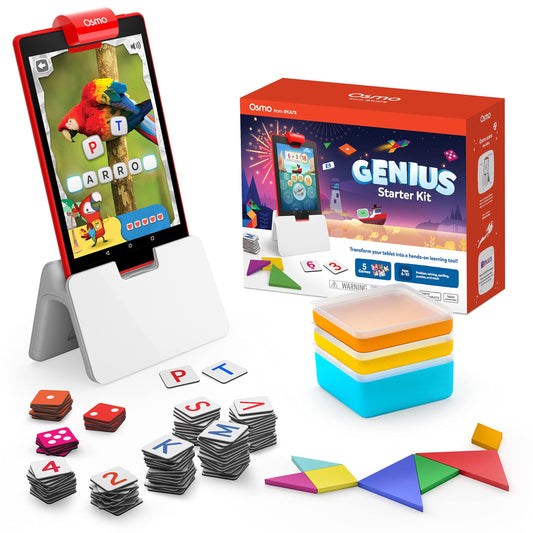 Osmo Genius Starter Kit for Kids Ages 6–10 | 5 Educational Learning Games | Fire Tablet Compatible | Educational STEM Learning System | Base Included