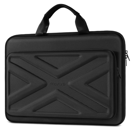 MOSISO 15.6-16 inch Laptop Hard Case, 15 inch Shockproof Waterproof Laptop Case Hard Shell Compatible with MacBook HP Dell, Carrying Sleeve Computer Bag with Sturdy Handle&Front Pocket&Belt, Black