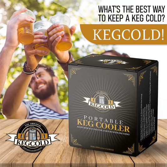 KEGCOLD Portable Keg Cooler - Foldable, Reusable, Lightweight, Insulated, and Easy Setup (1/2 & 1/4 Size Keg)