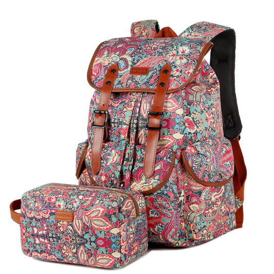 Baosha Large Women Laptop Backpack 15.6 inch Computer Backpack Travel Hiking Backpack With Free Toiletry bag CN-01 (HS)