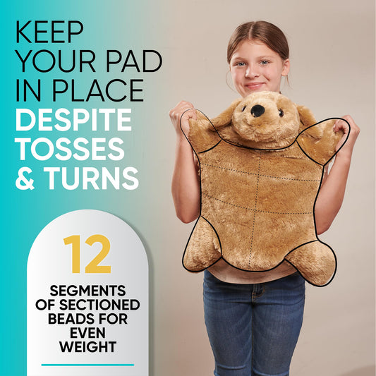 FRIENDLY CUDDLE Weighted Lap Blanket for Kids & Adults – Kids Weighted Blanket – ASD, Sensory Processing Weighted Stuffed Animals Dog Toy – Microwavable Weighted Lap Pad for Kids, 5 Lbs.