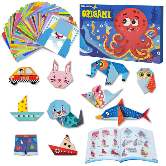 Origami Kit for Kids Ages 5-16, 212 Sheets with 72 Patterns & Instruction Book | Origami Paper Kit for Beginners & Advanced | Arts & Crafts Toys for Girls & Boys Ages 8-12 | Birthday & Christmas Gifts