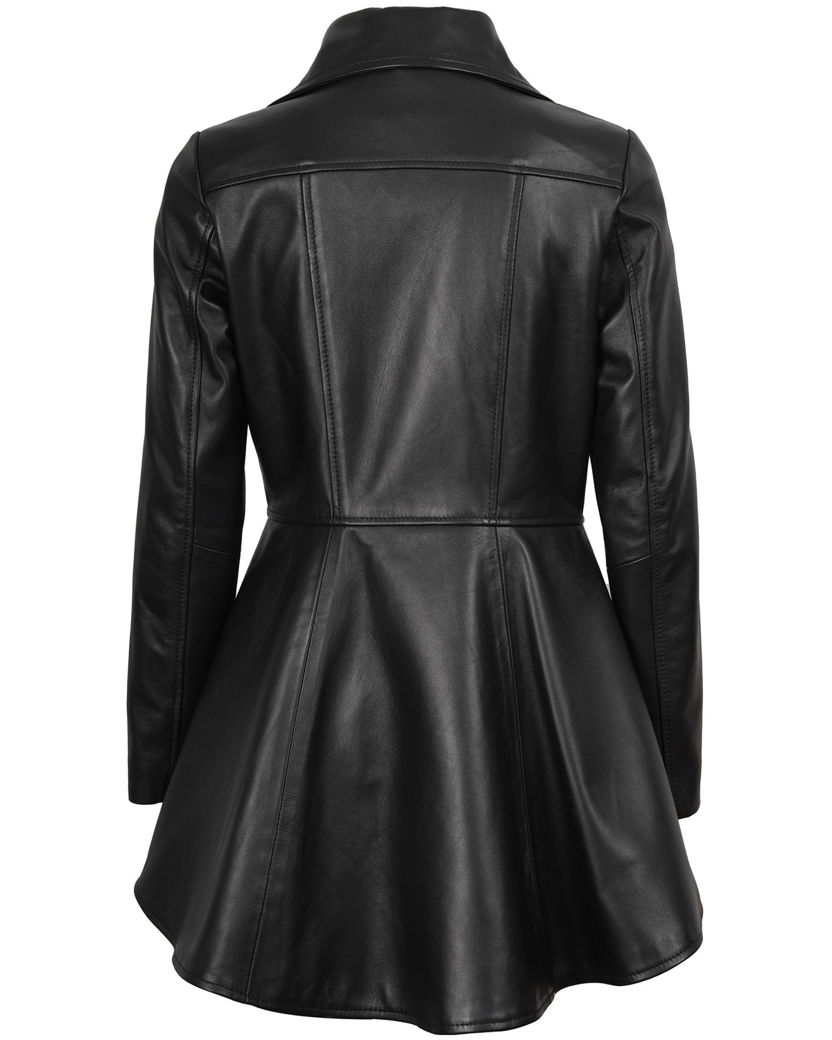 Decrum Disc leather Jacket Womens - Peplum Leather Jackets | [1314433] Clarissa Black, M