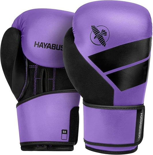 Hayabusa S4 PU Leather Boxing Gloves for Men, Women & Kids, 10oz, 12oz, 14oz, 16oz, Training, Sparring, Kickboxing, Fighting Sports, Taekwondo, MMA, Muay Thai & Arts