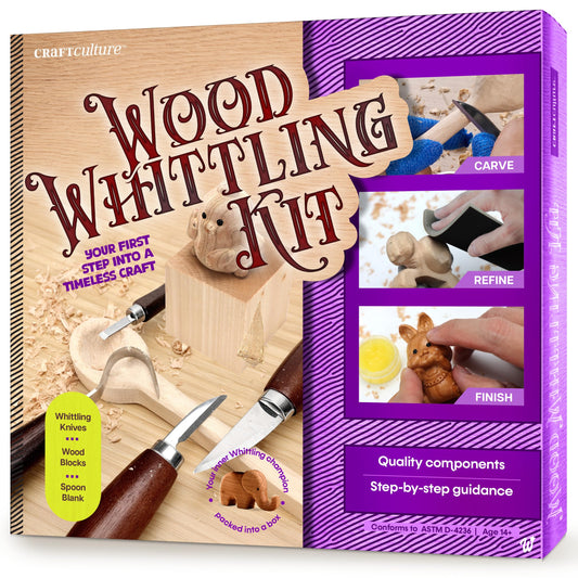 Wood Whittling Kit - Wood Carving Tools - Crafts for Adults - Easter Unique Gifts - Teen Boy Gifts - Birthday Gift Ideas for Women - Hobbies DIY Kits for Adults, Boys, Girls, Women, & Men
