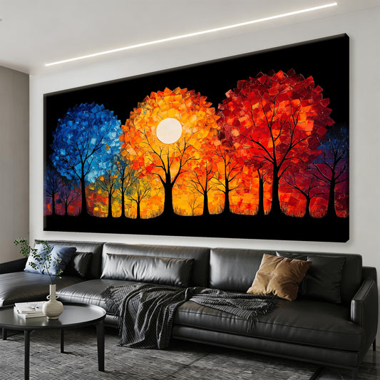 Canvas Art Wall Decor Modern Wall Art Pictures For Living Room Colorful Abstract Wall Art Artwork for Walls Tree Of Life Wall Art Canvas Wall Art Decor Home Kitchen Office Wall Decoration 20" X 40"