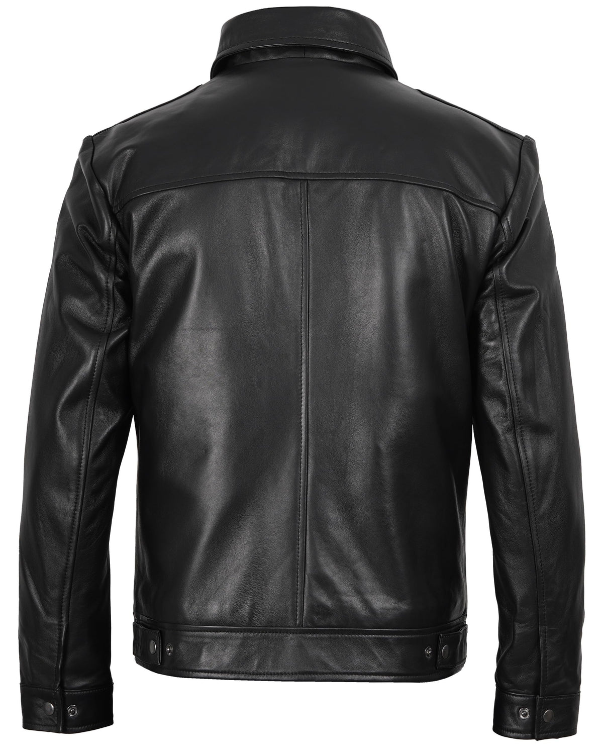 Decrum Black Leather Jacket For Men - Lambskin Vintage Leather Jackets | [1103535] Jose Black, XL