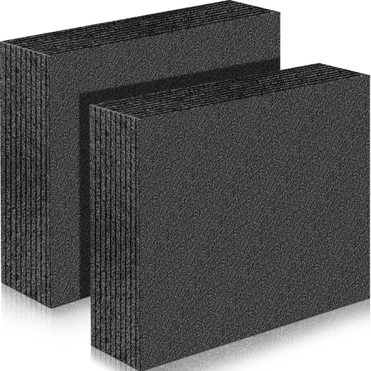 Frienda 2 Pcs Polyethylene Foam Sheet Polyethylene Insert Cuttable Packing Block Foam Padding for Toolbox Storage and Crafts (12" X 10" X 2.125",Black)