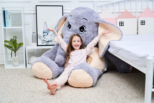 IKASA Giant Elephant Stuffed Animal Plush Toys Gifts (Gray, 72 inches)