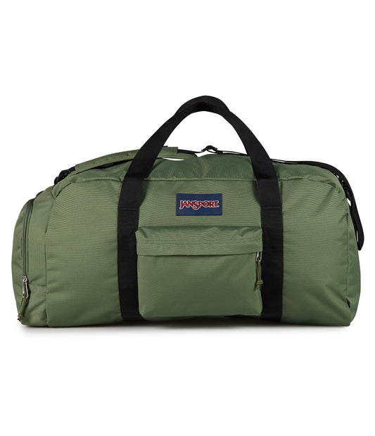 JanSport Weekender Large Duffel - Travel or Gym Bag, Durable Weekender with Front Utility Pocket & Side Grab Handles - Cargo Green