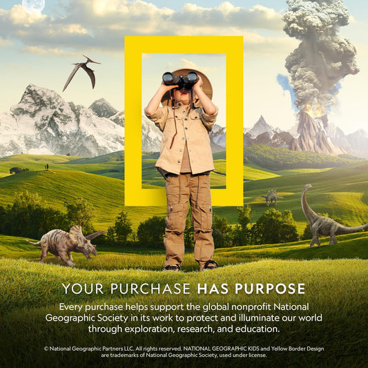 National Geographic Light Up Terrarium Kit for Kids - Build a Dinosaur Habitat with Real Plants & Gemstones, Science Kit, Dinosaur Toys for Kids (Amazon Exclusive)