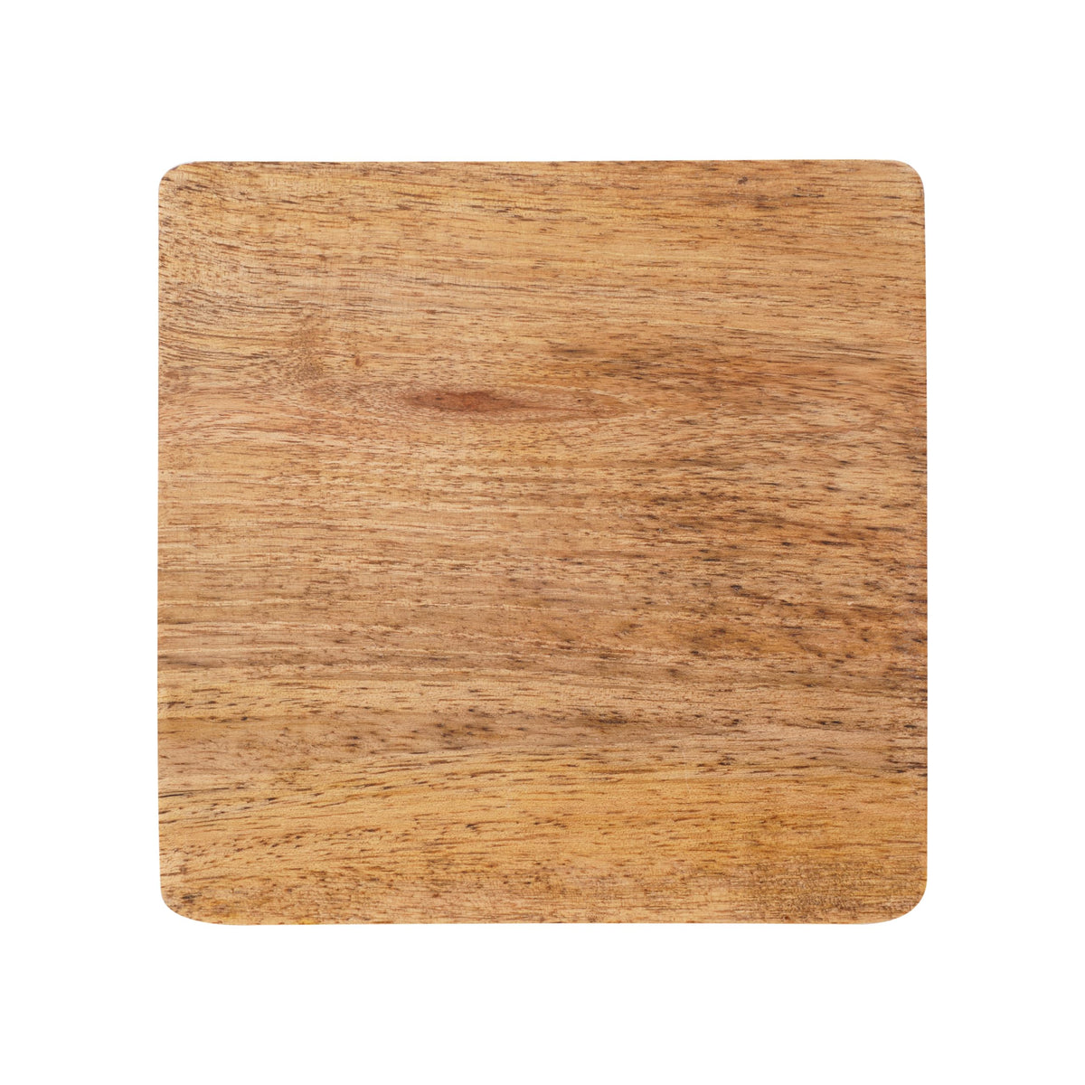 Set of 6 Wood Coasters - Natural Mango Wooden Coasters for Drinks, Beverages, Wine Glasses & Bar Glasses - Rustic & Durable Drink Coasters - Coaster Set for Home, Kitchen, Dining, Bar Decor