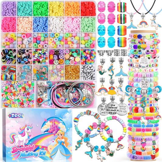 ZOOI Bracelet Making Kit for Girls, Friendship Charm Bracelet Making Kit, Arts and Crafts for Kids Girls Ages 8-12, Girl Toys Age 6-8, Jewelry Making Kit, Crafts Gifts for 6-12 Year Old Girl