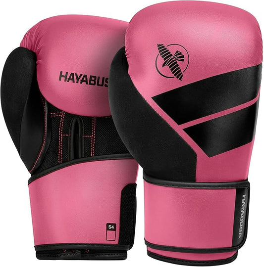 Hayabusa S4 PU Leather Boxing Gloves for Men, Women & Kids, 10oz, 12oz, 14oz, 16oz, Training, Sparring, Kickboxing, Fighting Sports, Taekwondo, MMA, Muay Thai & Arts