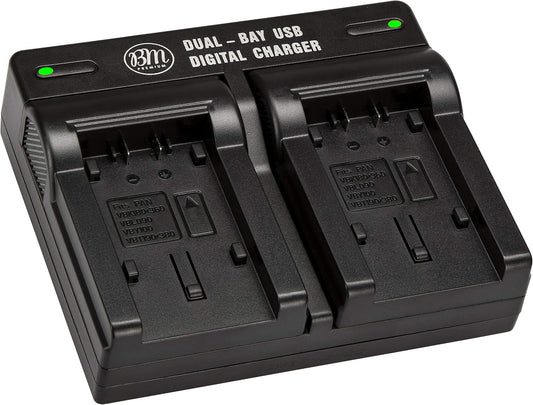 BM Premium VW-VBK180, VW-VBK360, VBT190, VBT380 Dual USB Battery Charger for Panasonic Camcorders