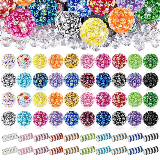 Wurosi 240 Pcs Focal Beads for Pens, Included 40 Pcs 20 mm Acrylic Beads 200 Pcs 8mm Spacer Bead, Chunky Pen Beads for Beadable Pens Bracelets Keychain Crafts