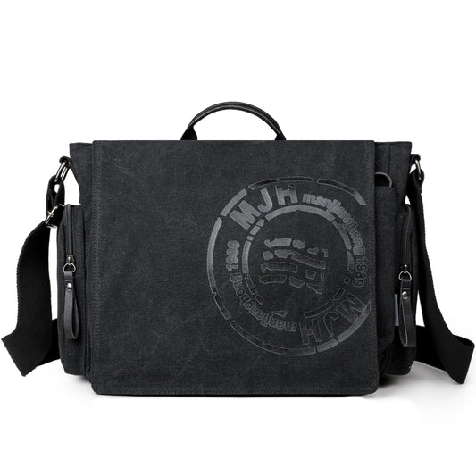 FSD.WG Satchel Messenger Bag for Men Canvas,Travel Shoulder bag 13.5" Laptop Bags