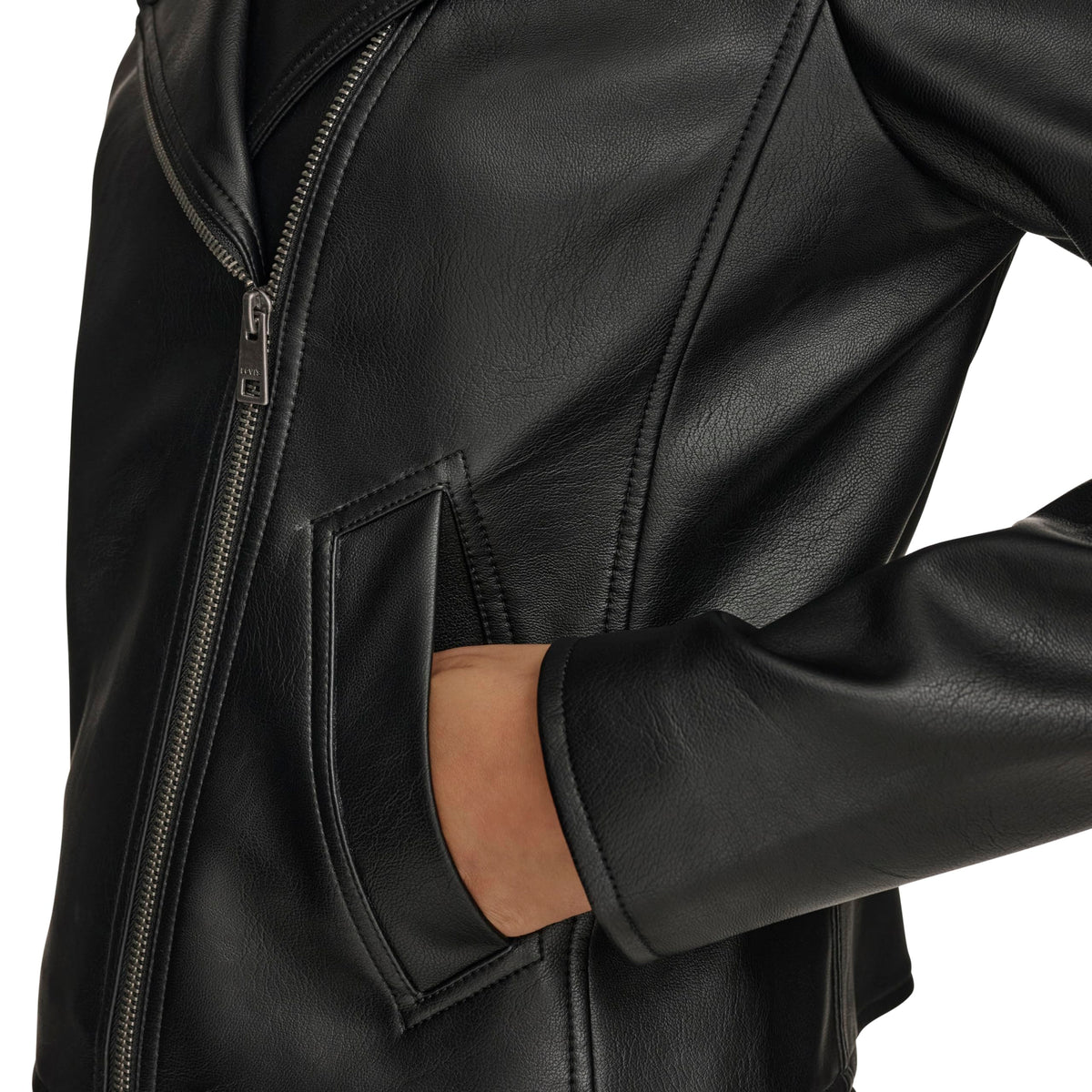 Levi's Women's Moto Jacket With Welt Pockets, Black, Medium