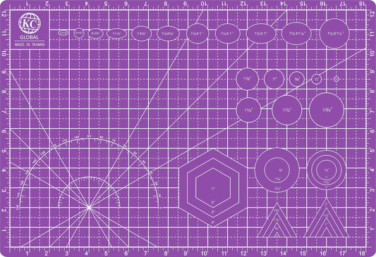 KC GLOBAL A3 (19"x13") Professional Grade Self-Healing Cutting Mat (Purple) - Odor-Free, Double-Sided, Eco-Friendly, Non-Slip, Premium Desk mat for DIY, Crafting, Model Building,and Art Projects