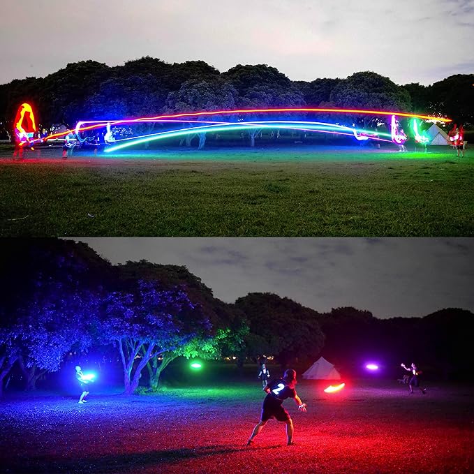 TOSY Bundle of 2 - Flying Disc 36 LEDs - Green + Red