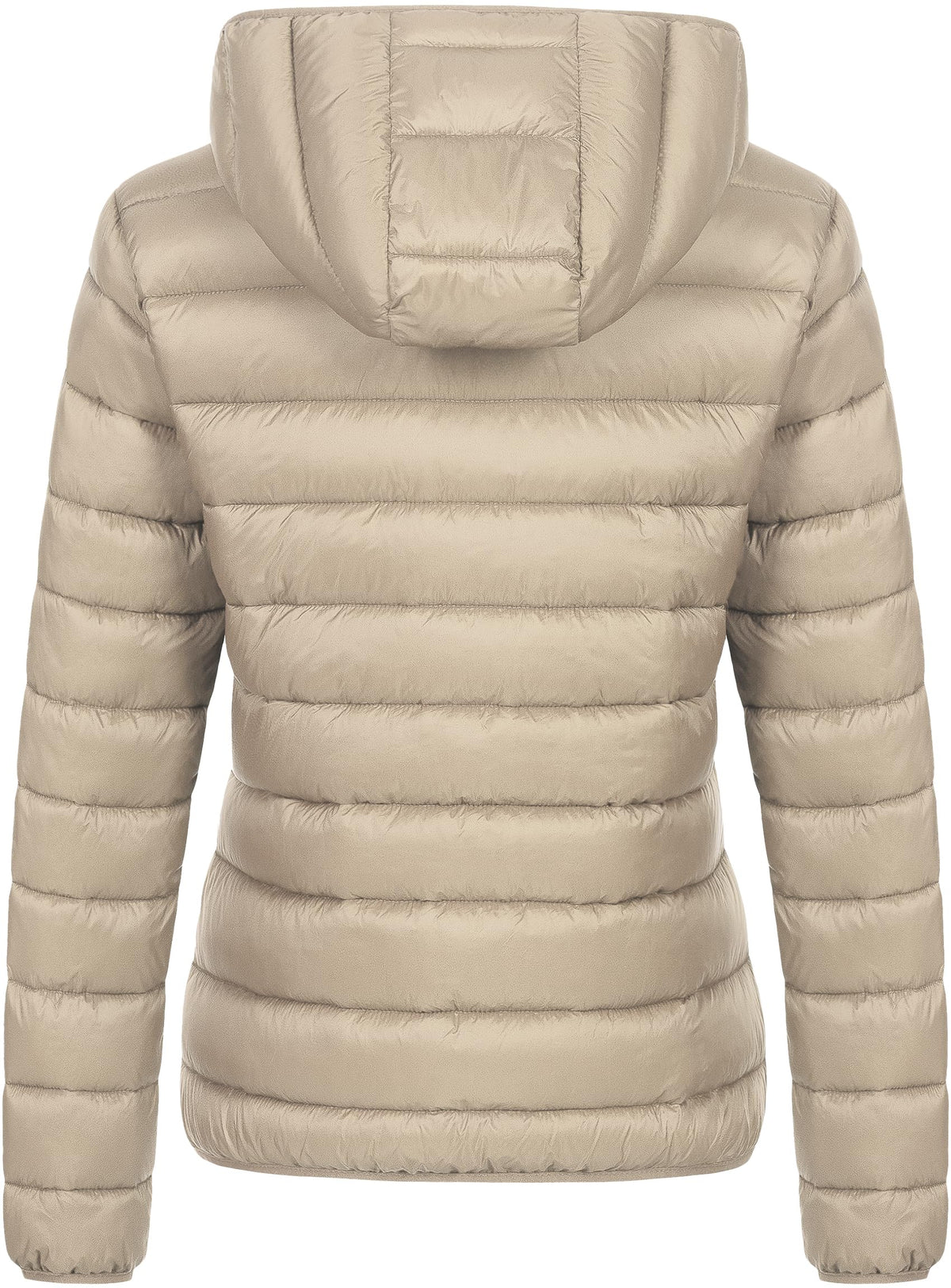 Chrisuno Winter Jackets For Women Women's Packable Puffer Jacket Lightweight Warm Quilted Coat With Detachable Hood Khaki 2XL