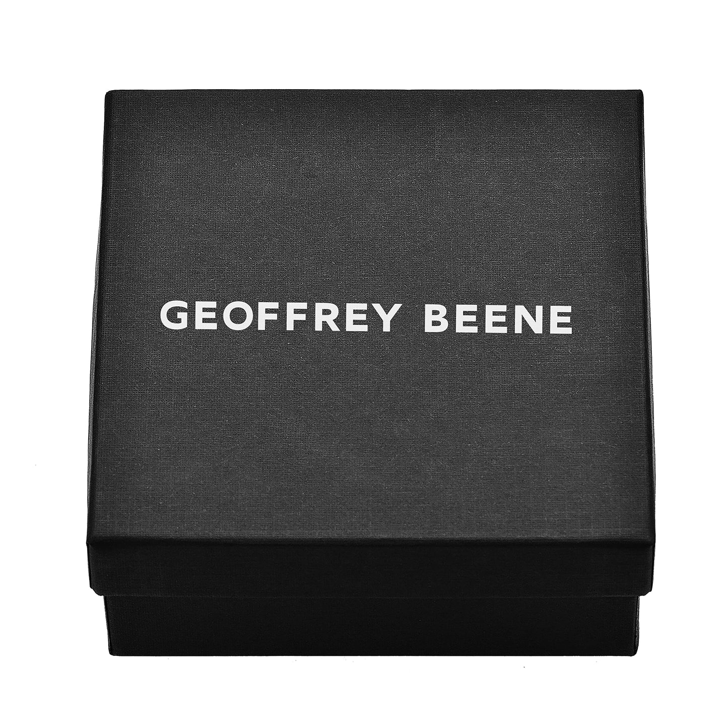 Geoffrey Beene Men's Braided Genuine Leather Fashion Bangle Bracelet with Stainless Steel Clasp (Blue)