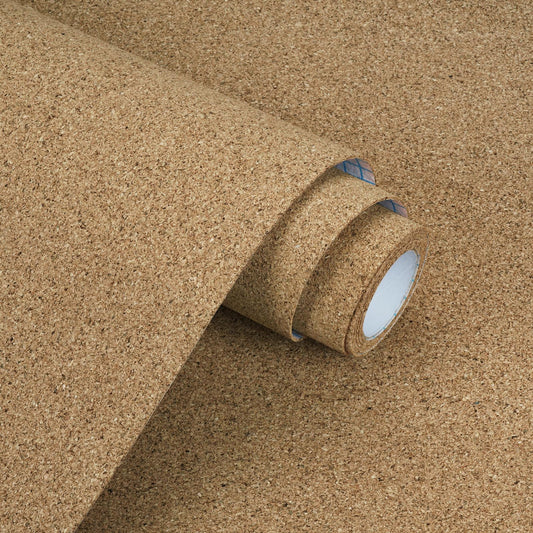 WESTICK Cork Roll Natural Corks Wallpaper Decorative Cork Board Self Adhesive Bulletin Boards Rolls for Office Crafts Peel and Stick Corkboard Wallpaper for Classroom Walls Shelf Drawer Liner 12"x80"