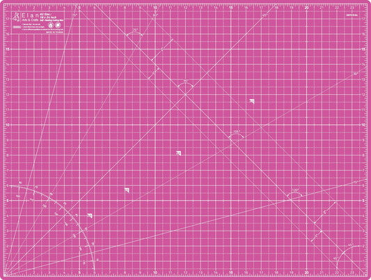 Elan Cutting Mat A2 Pink & Purple, Self Healing Cutting Mat 18x24 Inch, 5-Ply Craft Board Pink, Hobby Board for Crafts 18x24 Inch