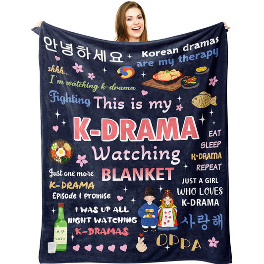 Ryubein Korean Drama Gifts, K-Drama, Kdrama Merch, Korean Drama Gifts for Women Teen Girls, K Drama Gifts for Women Men, Korean Gifts, K Pop Gifts, Birthday Christmas Kdrama Blanket 50"X60"