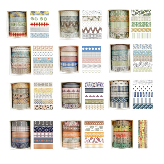 LXFNDZW Washi Tape Set Arts & Crafts Tape Multipack Decorative Book Washi Tape for DIY Arts, Crafts, Journals, Planners, Scrapbooking & Gift Wrapping