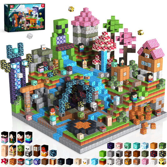 300PCS Magnetic Blocks - Magnetic Building Blocks Cubes Adventurer, Magnet Toys for Kids Age 3+, Toy Building Set for Kids, Magnets Stacking Construction Birthday Gifts for Boys Girls Age 4-8, 8-12