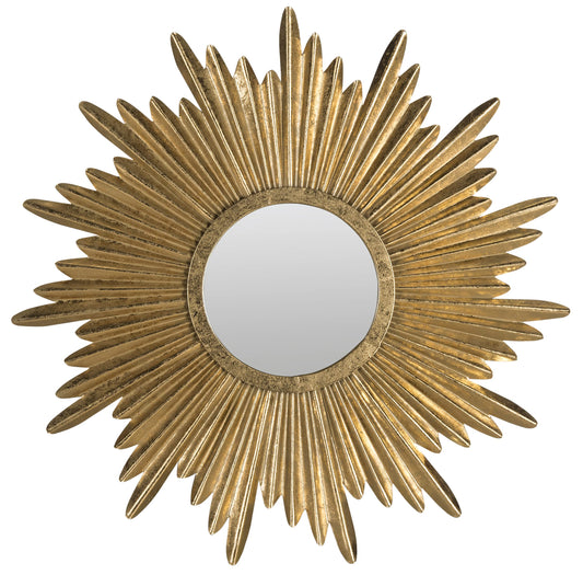 Safavieh Home Collection Josephine 33.5 x 33.5-inch Antique Gold Round Decorative Sunburst Mirror