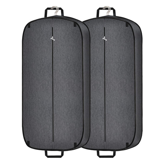 Limoomil Heavy Duty Waterproof Garment Bag for Travel, Tear Resistance Suit Bag for Men Travel for Suits, Tuxedos, Coats, Uniform. 42 inch, Darkgrey, 2 Pack.…