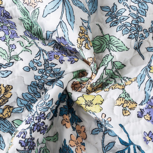 HoneiLife Quilt Sets Queen Size - Floral Quilt 3-Piece,Botanical Bedspreads Wildflower Coverlets for Queen Bed,Microfiber Bed Cover, Queen Quilt Bedding Set All Season Quilts-Variety