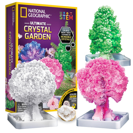 National Geographic Craft Kits for Kids - Crystal Growing Kit - Grow a Crystal Garden in Just 6 Hours, Educational Craft Includes Art Project, Geode, STEM Arts and Crafts for Girls (Amazon Exclusive)