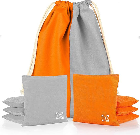 Professional Cornhole Bags - Set of 8 Regulation All Weather Double Sided - Sticky Side/Slick Side Bean Bags for Pro Corn Hole Game
