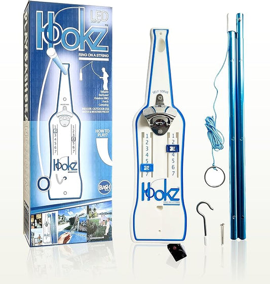 Poleish Sports Bottle Bash Brands Hookz LED Ring on a String Game (All Weather - Indoor or Outdoor)