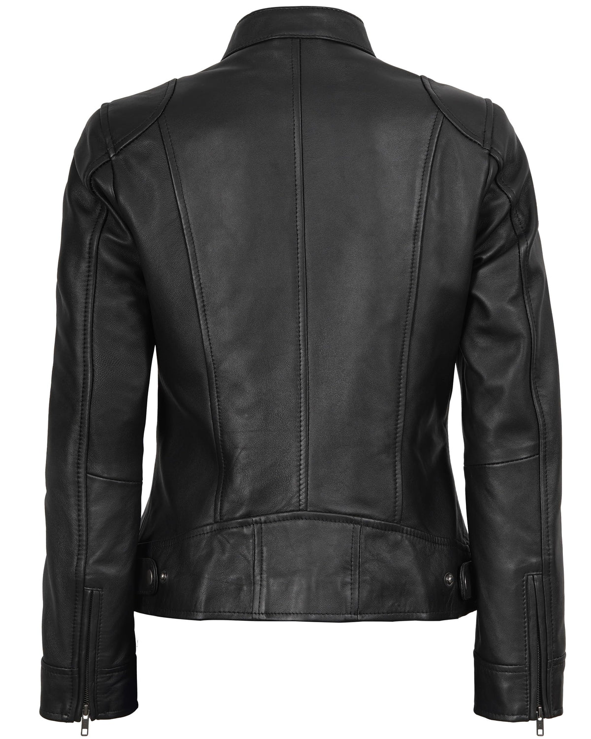 Blingsoul Womens Genuine Leather Jacket | [1313763] Dodge Black, M