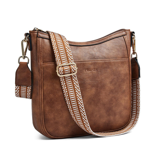 Mroede Crossbody Bags for Women Crossbody Purse for Women Vegan Leather Hobo Purses Shoulder Handbags with Detachable Strap for Daily Travel Work