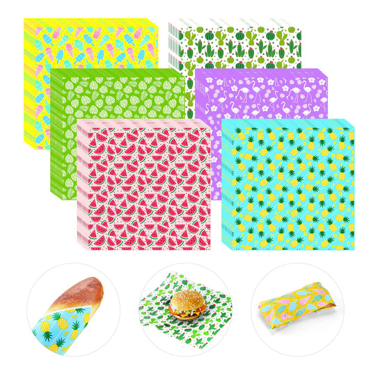 240Pcs Wax Paper Dry Waxed Deli Paper Sheets 12x12 inch Sandwich Wrap Parchment Papers Burger Wrapper Food Wrapping Papers Basket Liner for Food Home Kitchen Picnic Summer Beach Party Favors